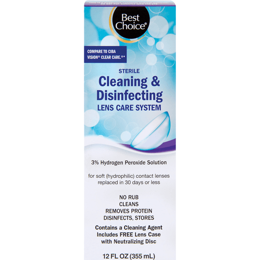 slide 1 of 1, Best Choice Cleaning & Disinfecting Lens Care System, 12 oz