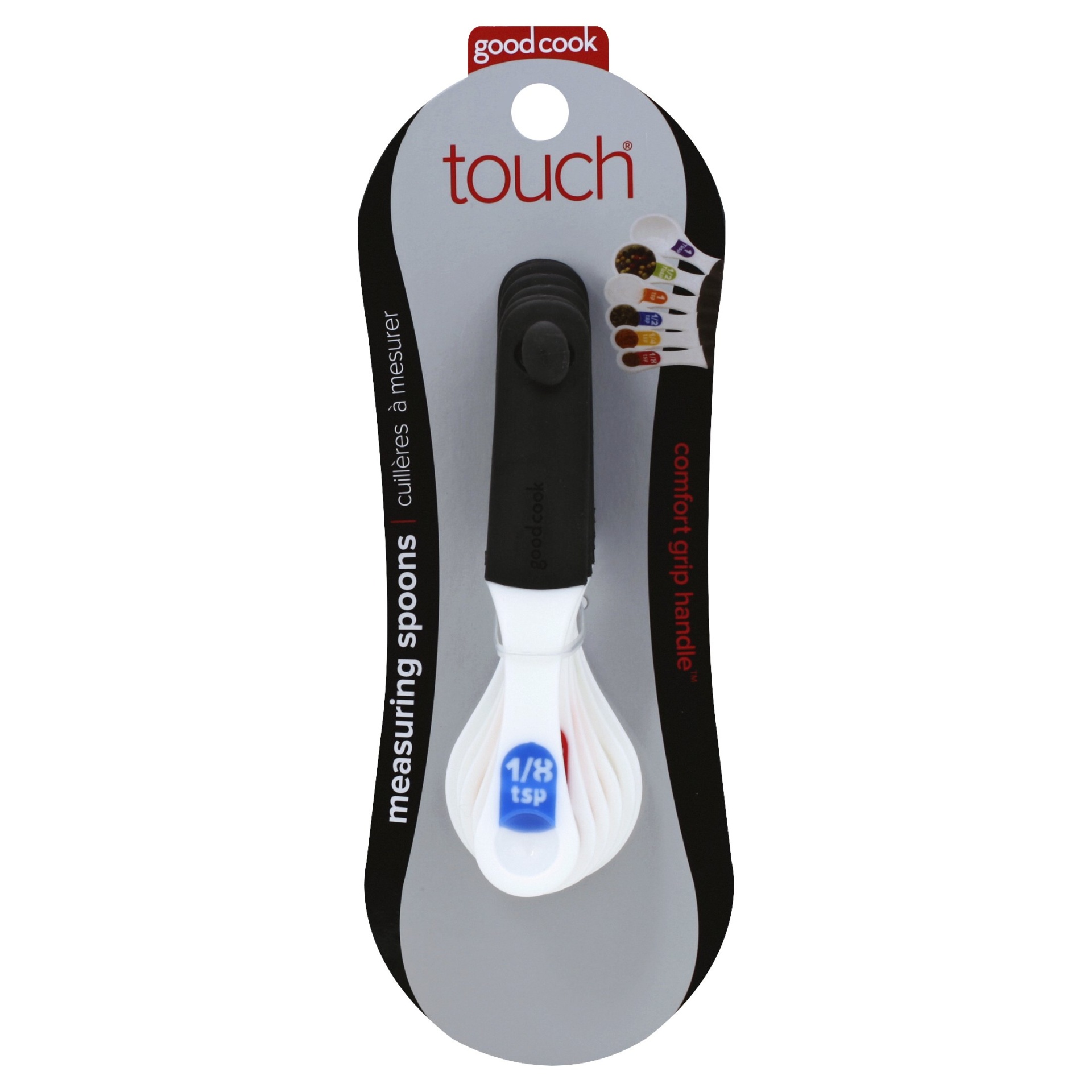 slide 1 of 3, Good Cook Touch Plastic Measuring Spoons Set, 6 ct