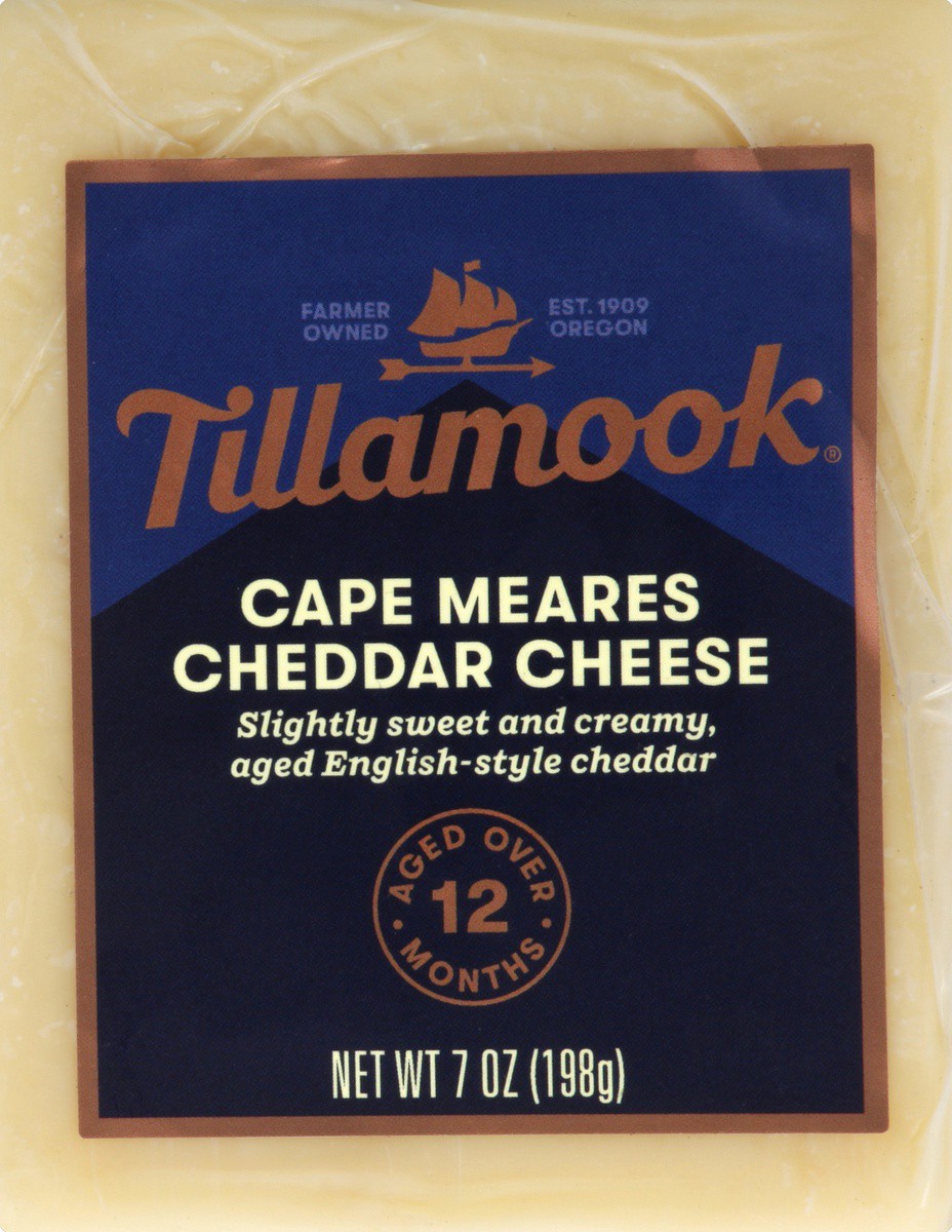 slide 6 of 9, Tillamook Farmers' Collection English Style Sweet Cheddar Cheese Block, 198 gram