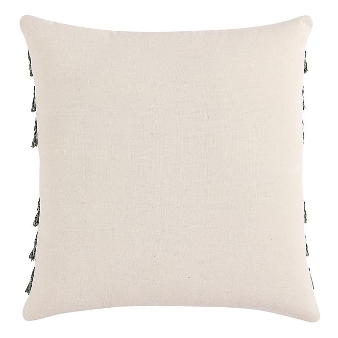slide 2 of 2, Morgan Home Square Decorative Fringe Throw Pillow Cover - Sage, 1 ct