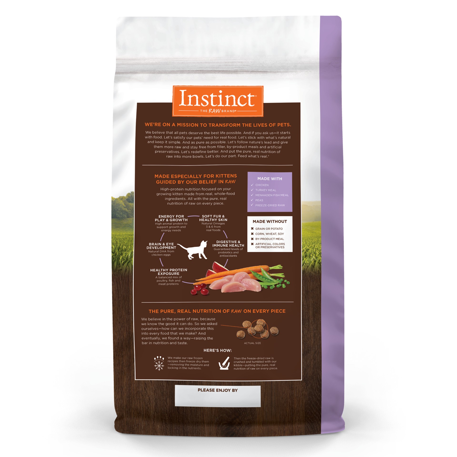 slide 7 of 10, Instinct Original Kitten Chicken Dry Cat Food, 4.5 lb. Bag, 4.5 lb