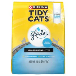 Purina Tidy Cats Non Clumping Cat Litter, Glade Clear Springs Multi Cat Litter Odor Control Formula