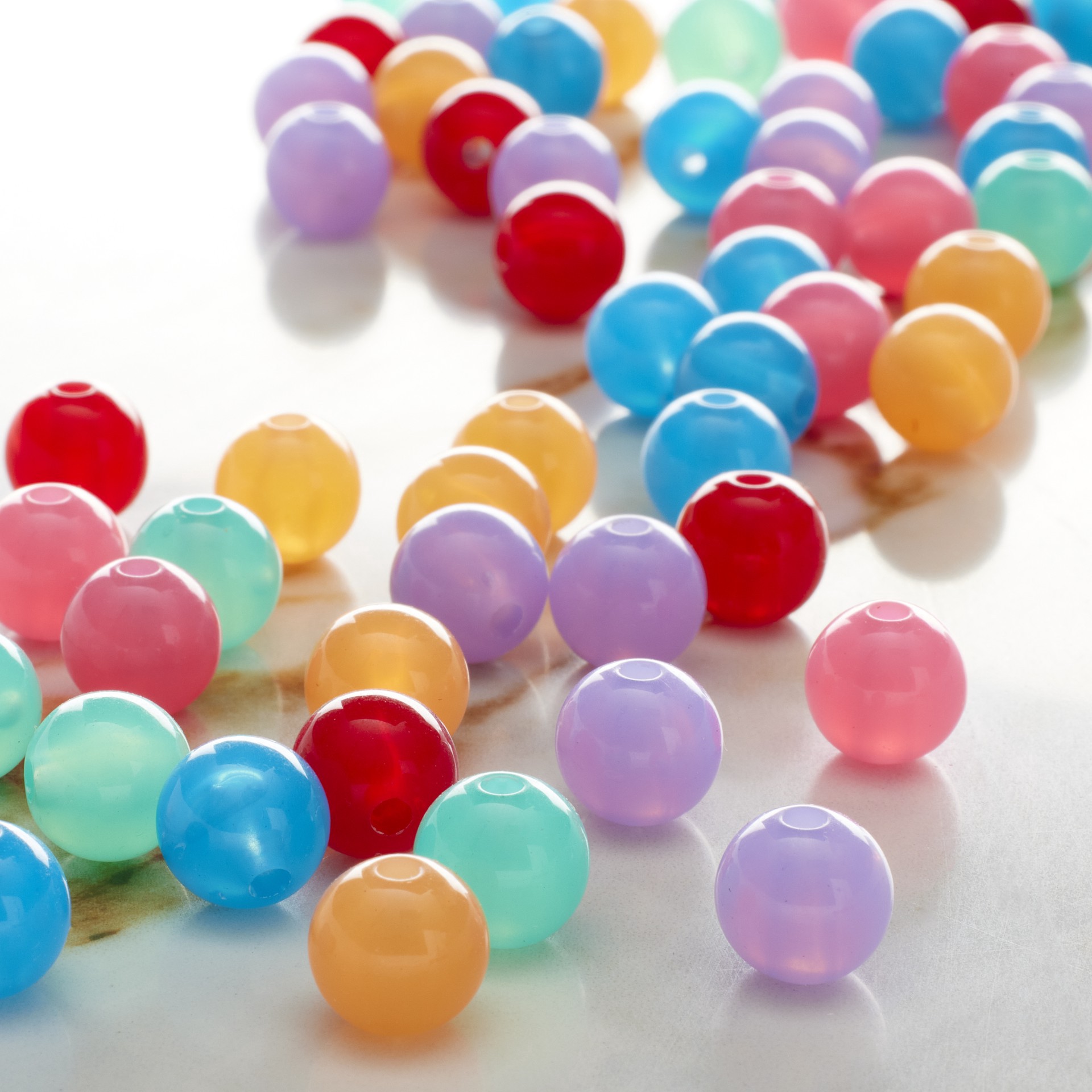 slide 2 of 2, Mixed Jelly Craft Beads, 10mm By Bead Landing, 10mm