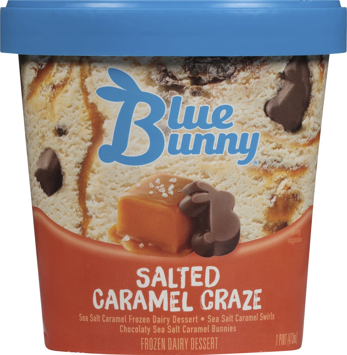 slide 9 of 9, Blue Bunny Salted Caramel Craze Frozen Dairy Dessert 1 pt, 1 pint