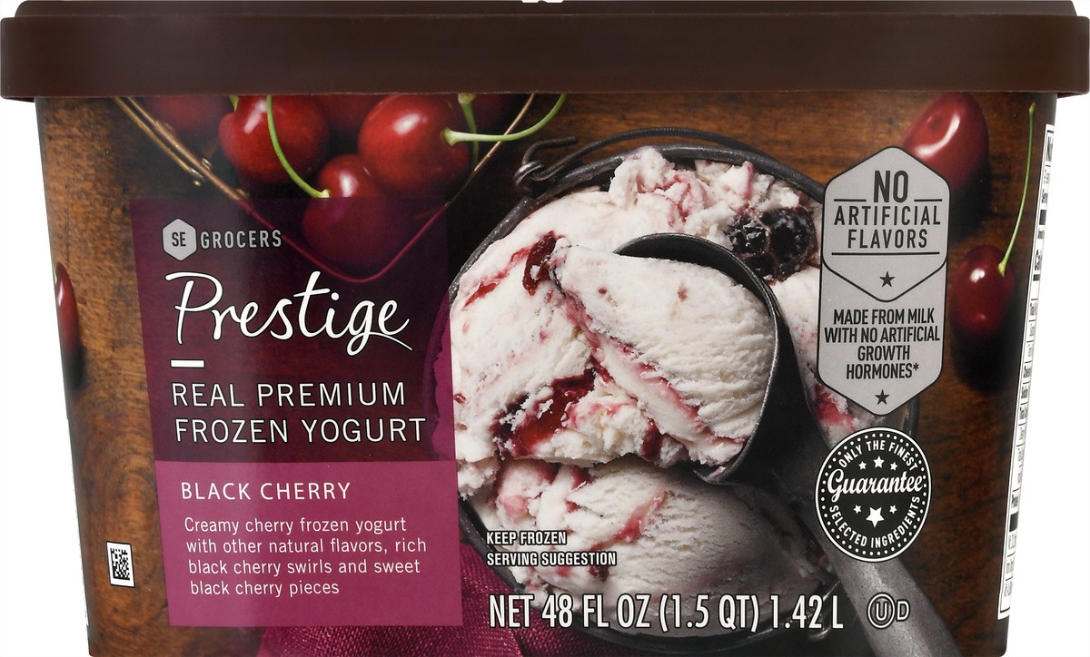 slide 12 of 13, Prestige Real Premium Black Cherry Frozen Yogurt , 48 oz