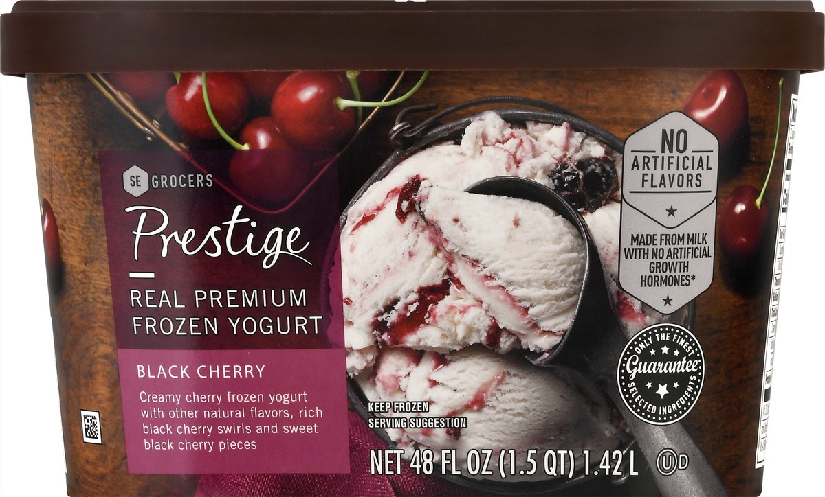 slide 2 of 13, Prestige Real Premium Black Cherry Frozen Yogurt , 48 oz