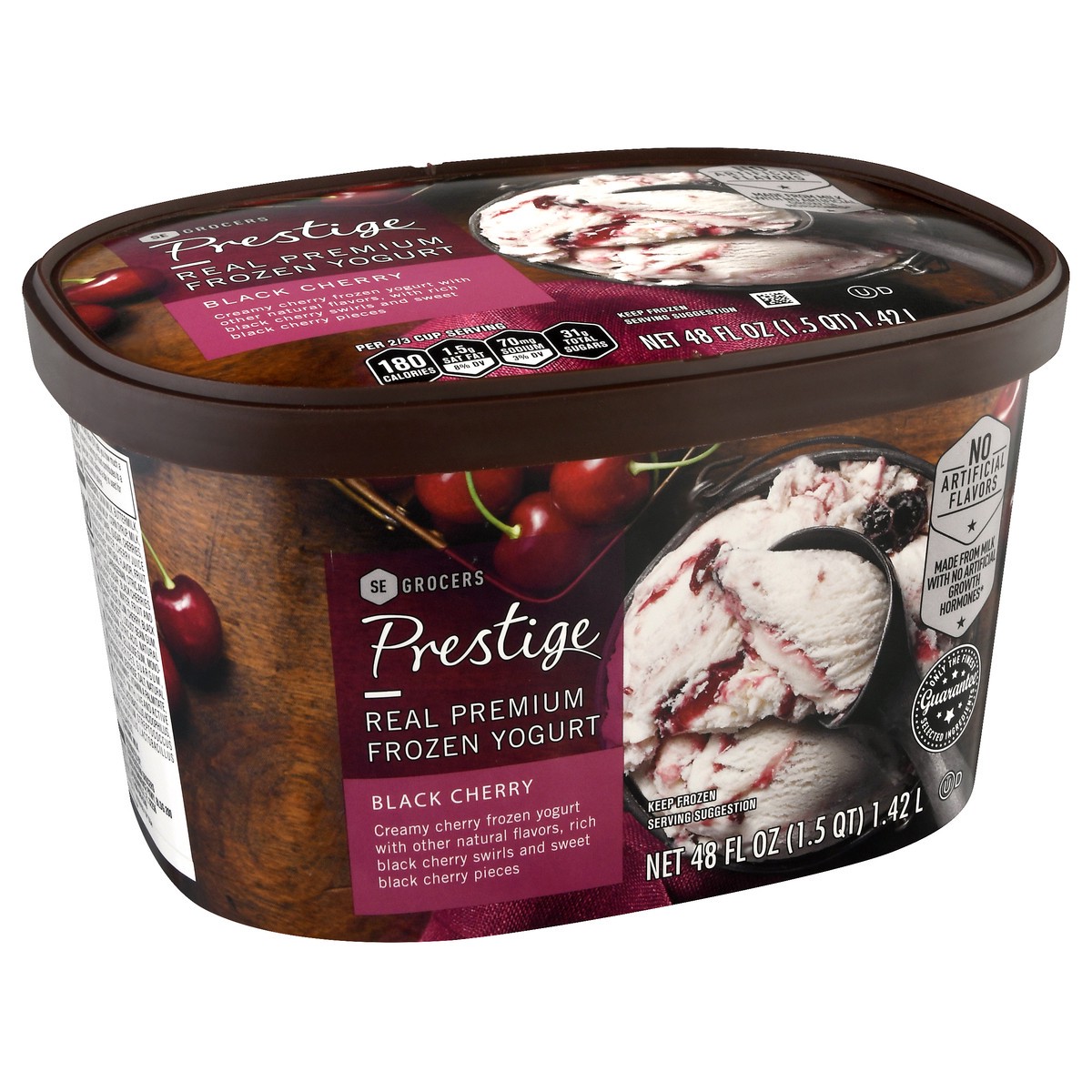 slide 4 of 13, Prestige Real Premium Black Cherry Frozen Yogurt , 48 oz