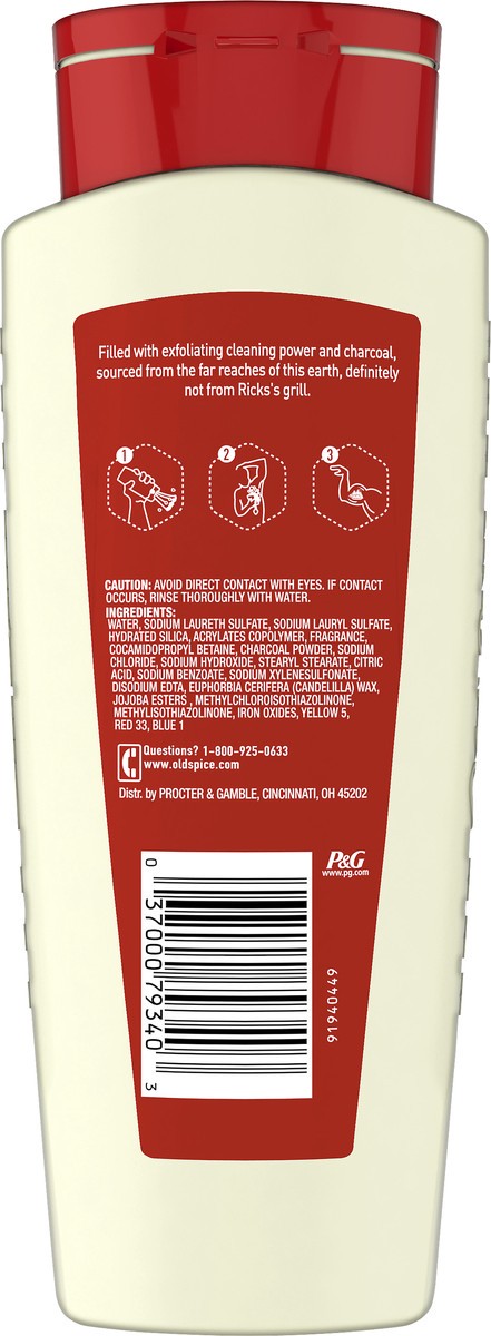 slide 3 of 3, Old Spice Exfoliate with Charcoal Body Wash 16 oz, 16 oz