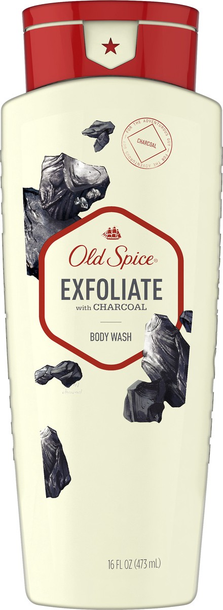 slide 2 of 3, Old Spice Exfoliate with Charcoal Body Wash 16 oz, 16 oz