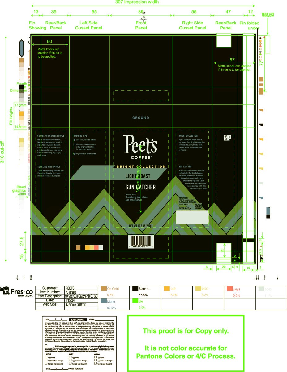 slide 5 of 5, Peet's Coffee, Sun Catcher Light Roast Ground Coffee- 10.5 oz, 