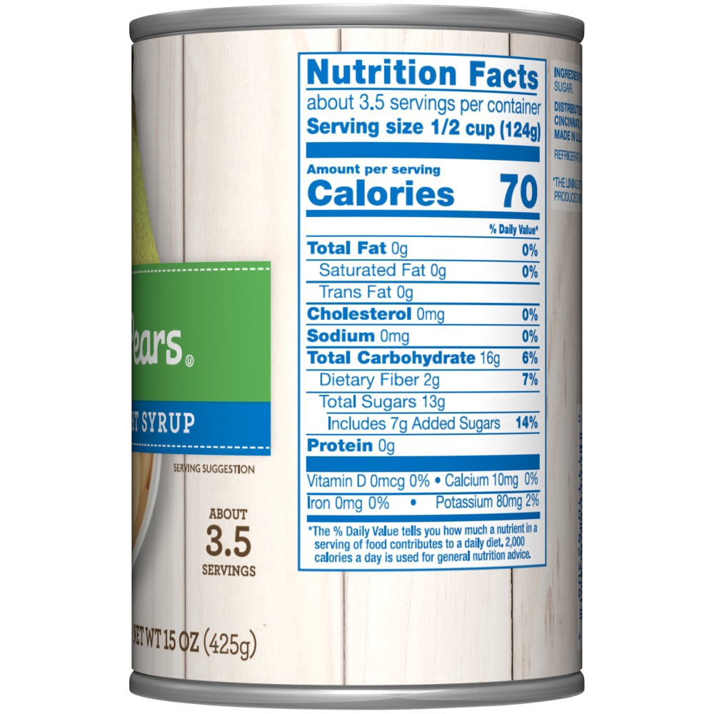 slide 3 of 3, Kroger Sliced Pears In Extra Light Syrup, 15 oz