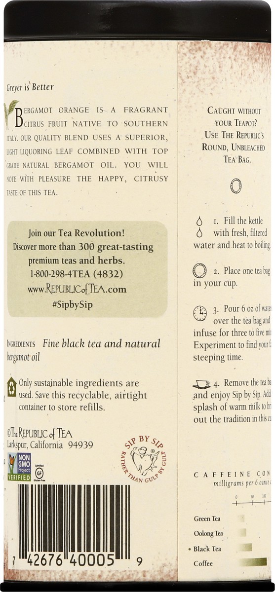 slide 3 of 11, The Republic of Tea Earl Greyer Tin Teabags - 50 ct, 50 ct