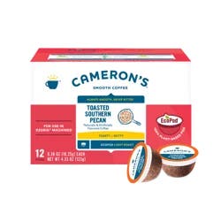 Cameron's Coffee Light Roast Smooth Toasted Southern Pecan Coffee 12 - 0.36 oz EcoPods