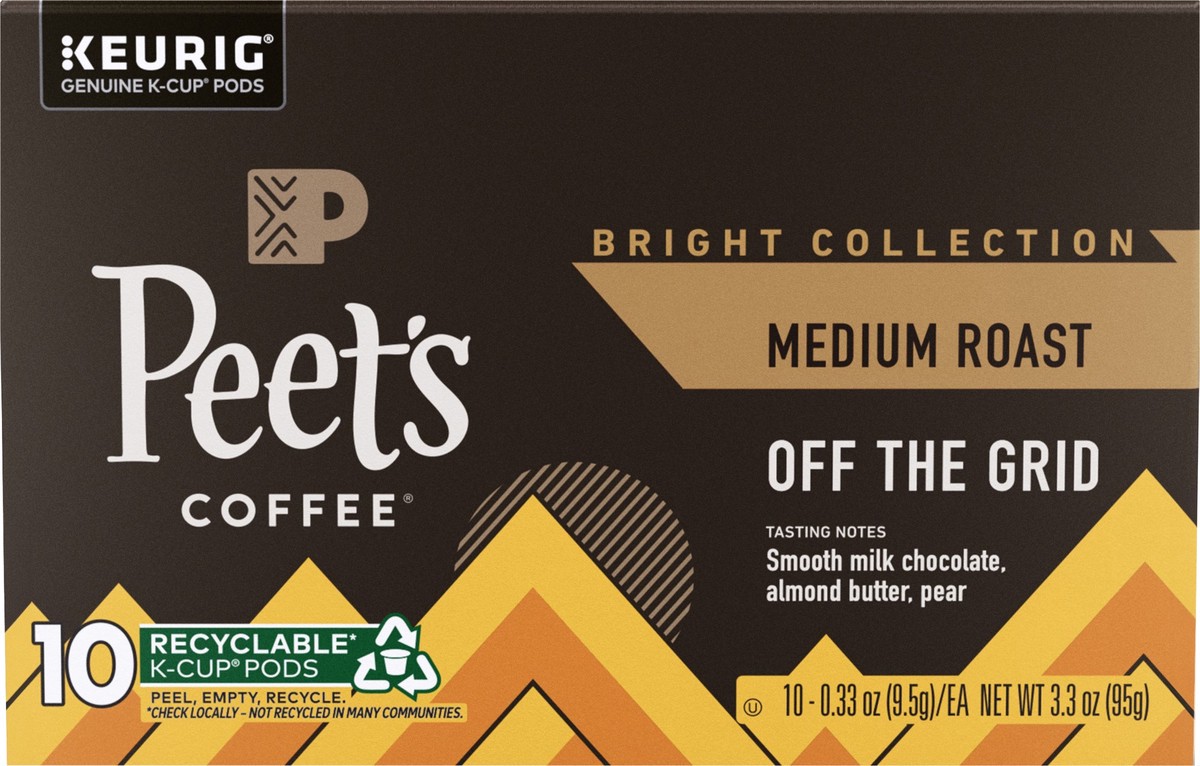 slide 3 of 6, Peet's Coffee, Off the Grid Medium Roast K-Cup Coffee Pods - 10ct Cartons, 