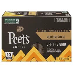 Peet's Coffee, Off the Grid Medium Roast Coffee Pods - 10ct Cartons