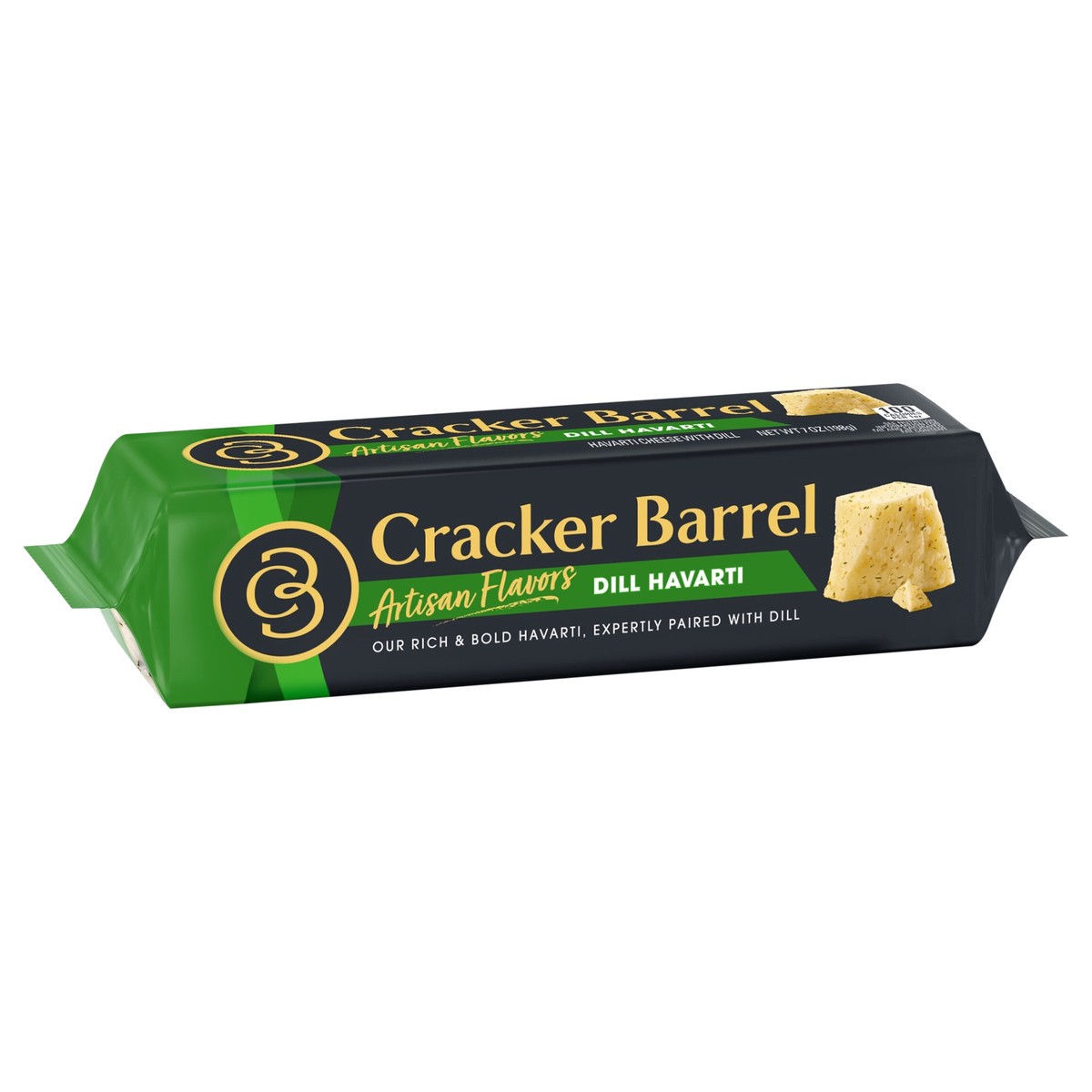 slide 6 of 14, Cracker Barrel Artisan Flavors Dill Havarti Cheese 7 oz, 7 oz