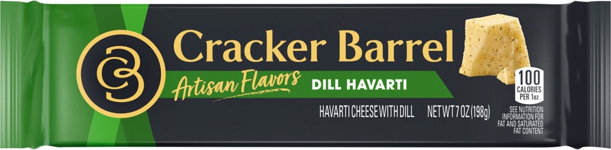 slide 4 of 14, Cracker Barrel Artisan Flavors Dill Havarti Cheese 7 oz, 7 oz