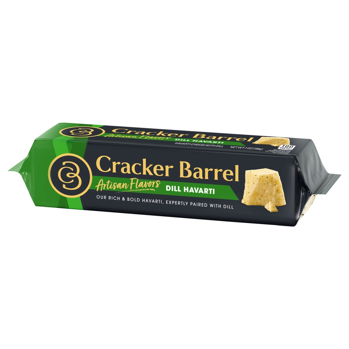 slide 9 of 14, Cracker Barrel Artisan Flavors Dill Havarti Cheese 7 oz, 7 oz