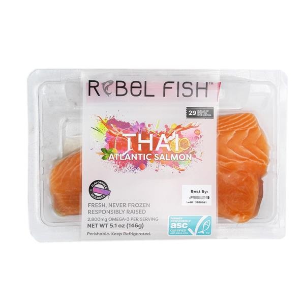 slide 1 of 1, Rebel Fish Thai Atlantic Salmon, 5.1 oz