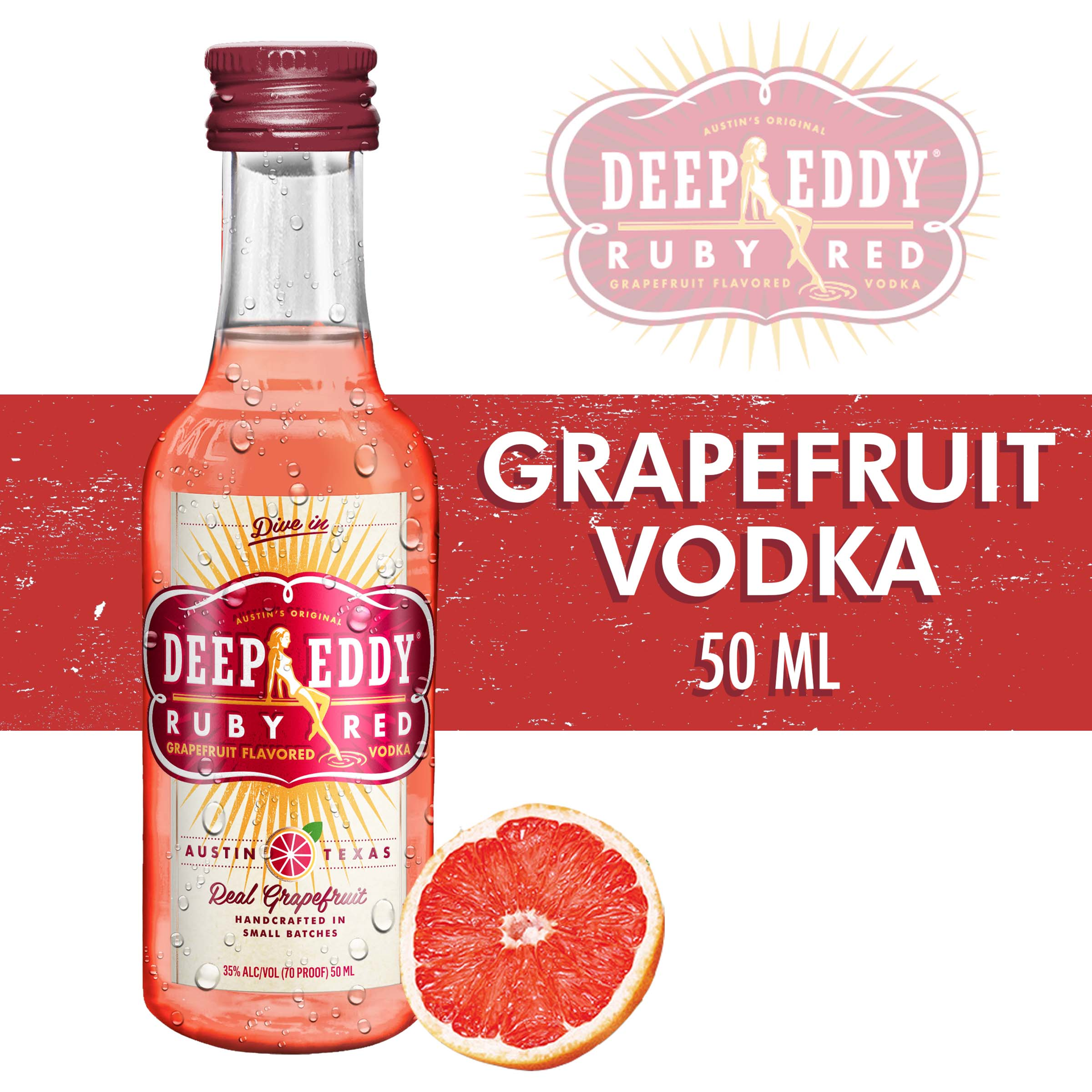 slide 3 of 3, Deep Eddy Ruby Red Vodka, 50 ml