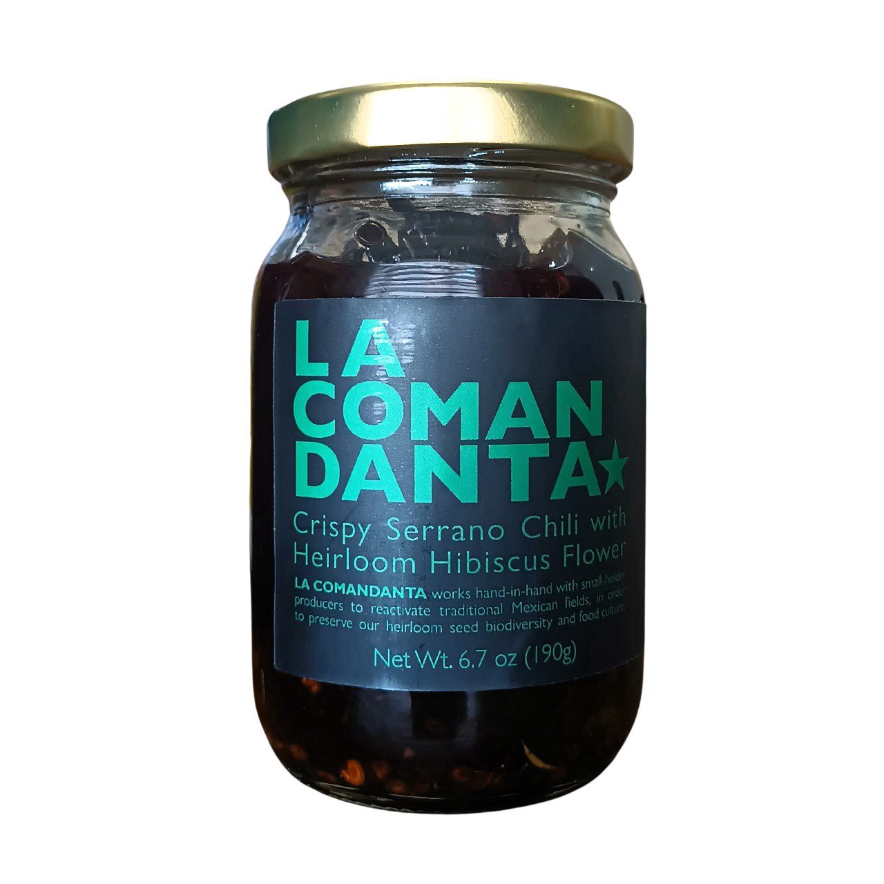 slide 1 of 1, La Comandanta Crispy Serrano Chili & Hibiscus Flower, 6.7 oz