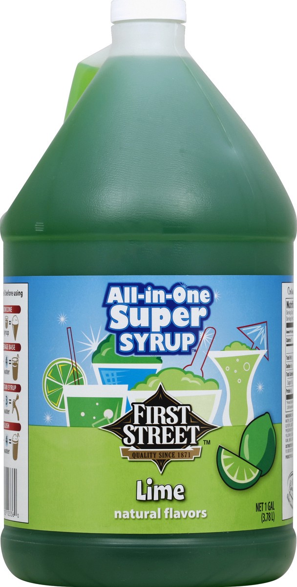 slide 3 of 6, First Street Lime Syrup - 1 gal, 1 gal