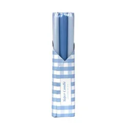 Silkcraft Wrapped Taper Candle - Blue
