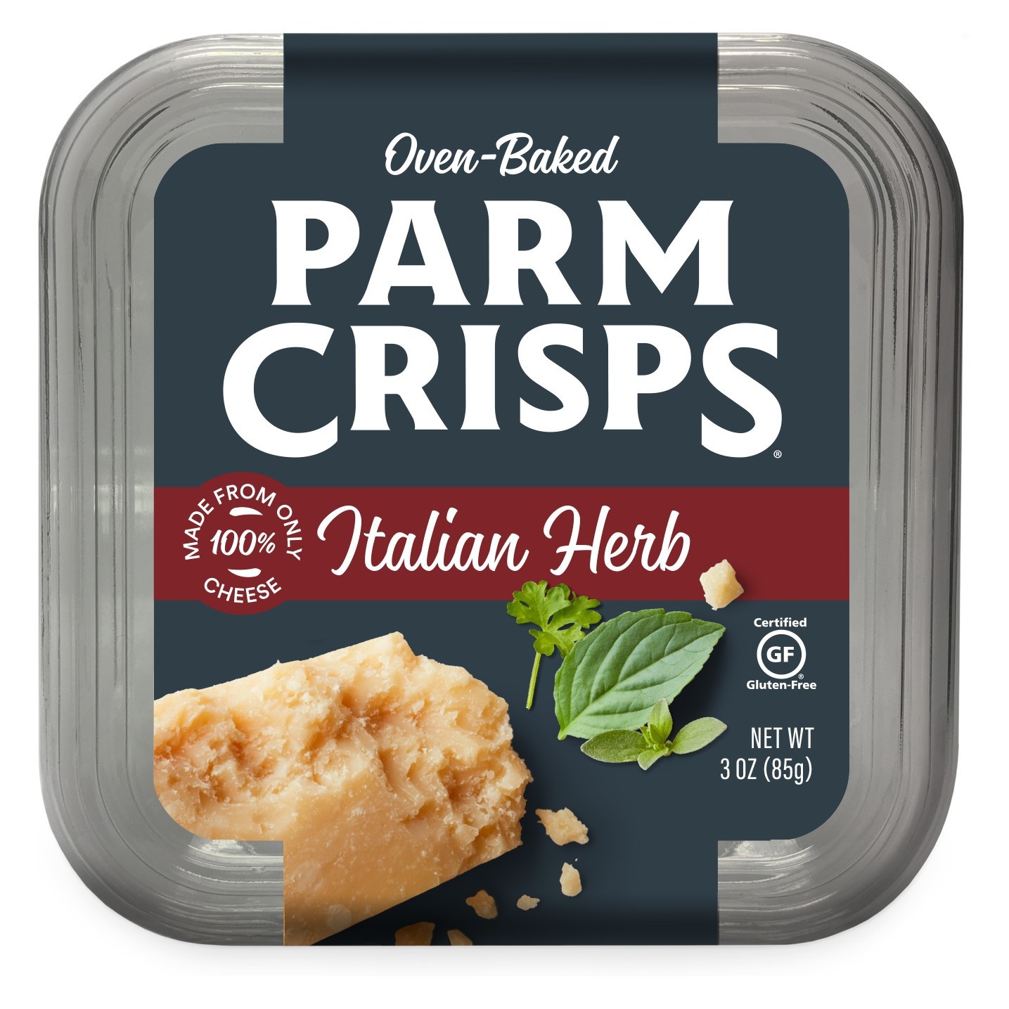 slide 1 of 1, ParmCrisps Italian Herb Oven-Baked Crisps, 3 oz