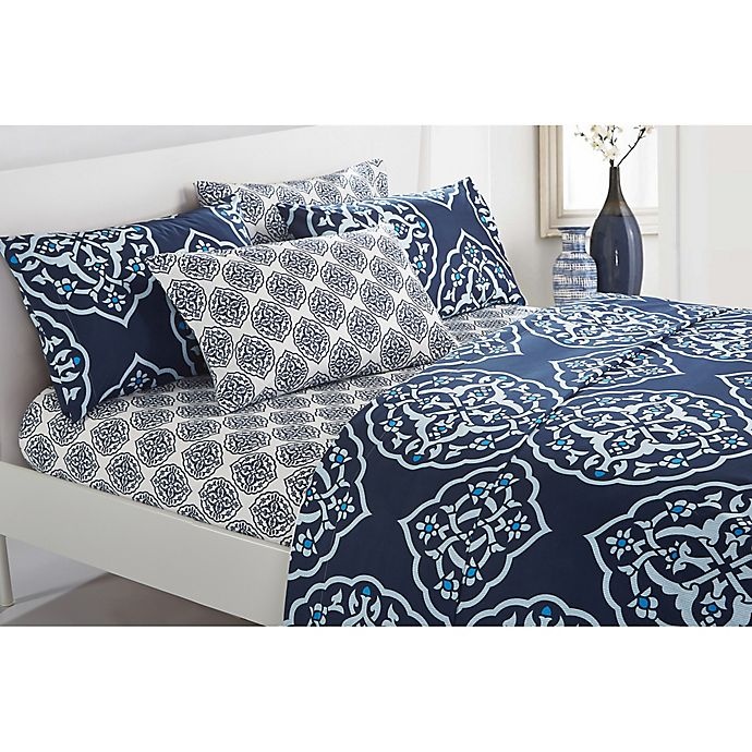 slide 1 of 1, Chic Home Jude King Sheet Set - Navy, 1 ct