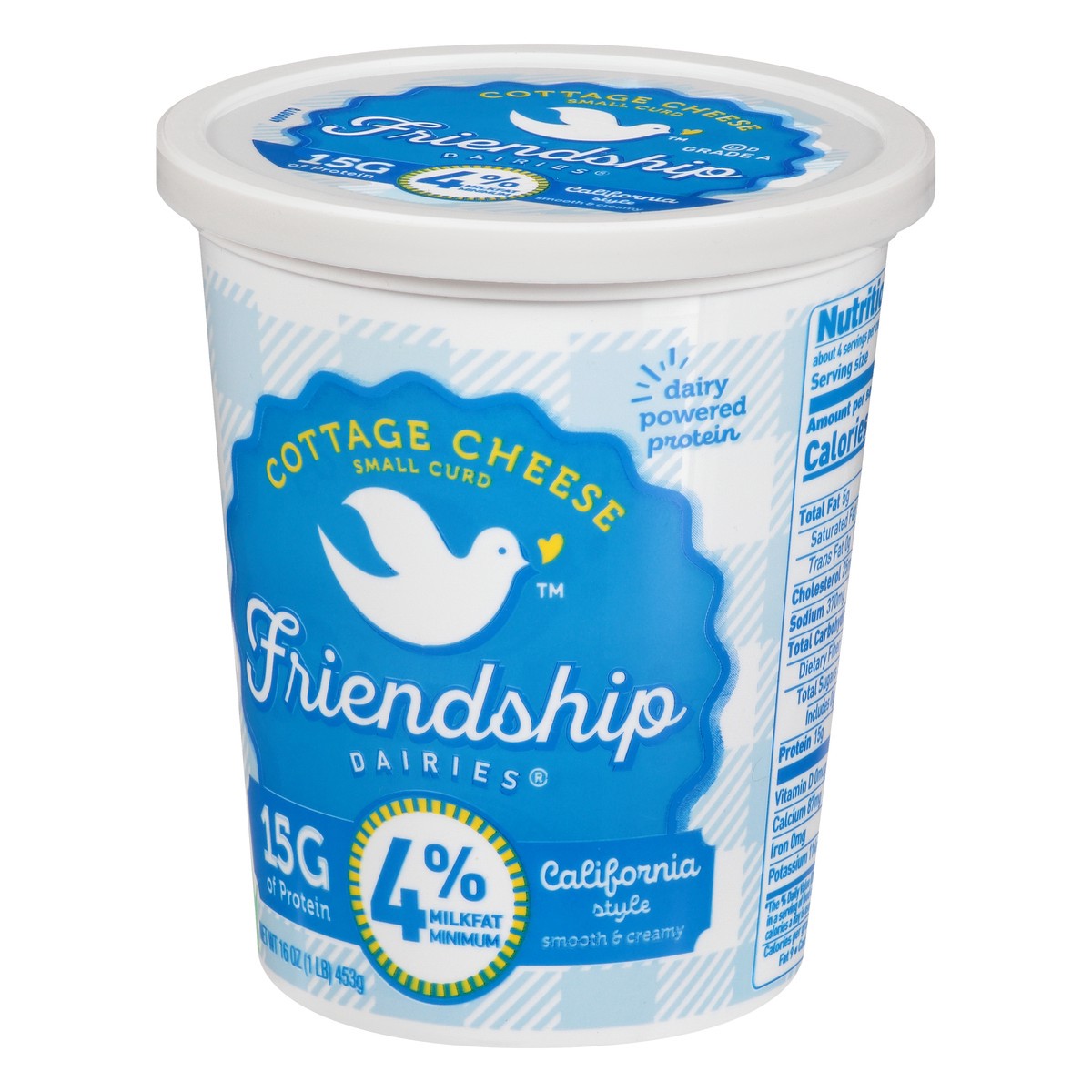 slide 3 of 9, Friendship Dairies 4% Milkfat California Style Small Curd Cottage Cheese 16 oz, 16 oz