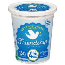 Friendship Dairies Small Curd Cottage Cheese, 4% Milkfat, California Style, 16 oz