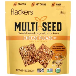 Flackers Garlic & Spice Multi Seed Crackers 4 oz