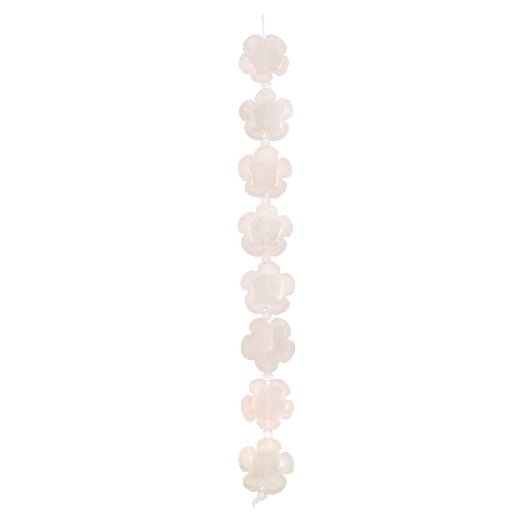 slide 2 of 2, 15.5mm Rose Quartz Flower Beads By Bead Landing, 15.5mm