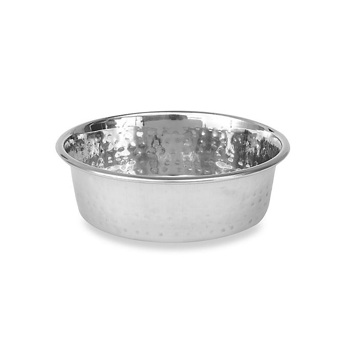 slide 1 of 2, Neater Pets Hammered Stainless Steel Medium Pet Bowl, 32 oz