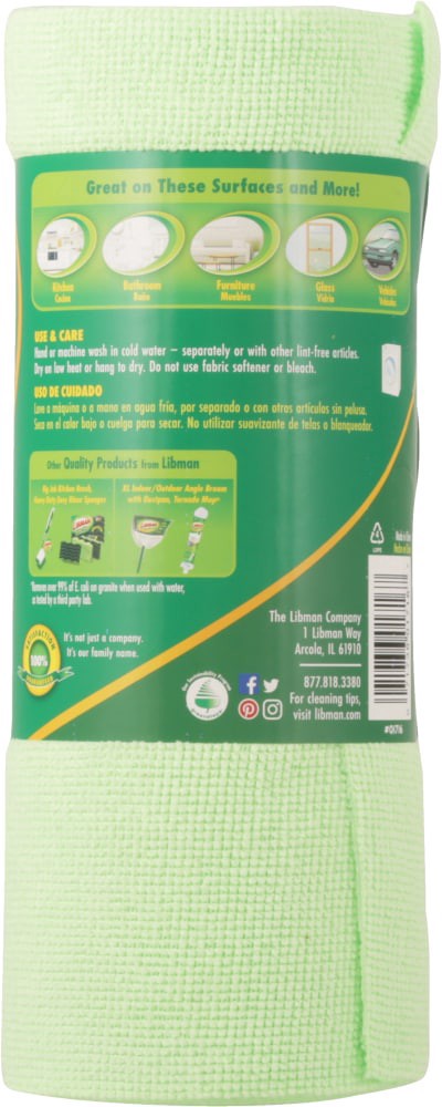 slide 3 of 5, Libman Tear 'N Wipe Microfiber Cloths, 1 ct