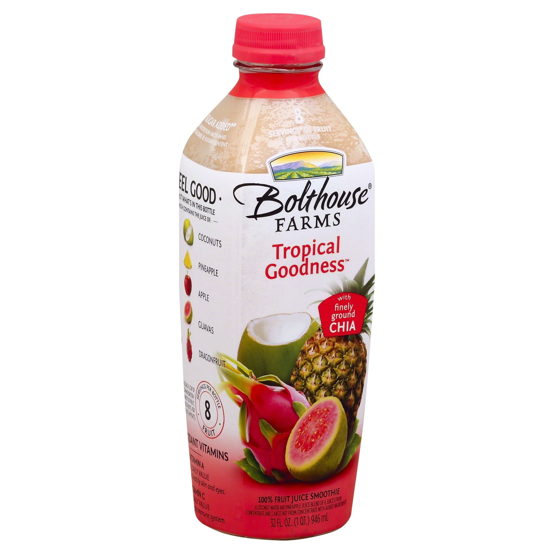 slide 1 of 1, Bolthouse Farms Tropical Goodness Smoothie Boosts, 32 oz