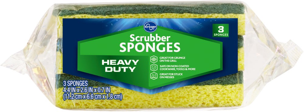 slide 3 of 3, Kroger Heavy Duty Scrub Sponge, 3 ct