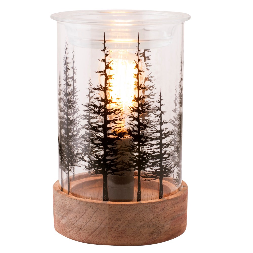 slide 1 of 1, Oak And Rye Fir Grove Edison Wax Warmer - Brown/Transparent, 1 ct