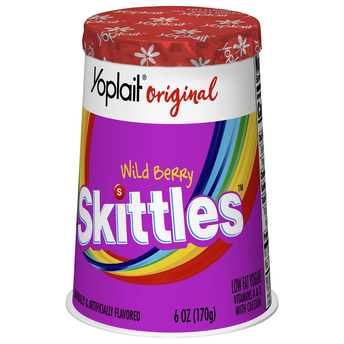 slide 5 of 13, Yoplait Original Skittles Wild Berry Low Fat Yogurt, 6 OZ Yogurt Cup, 6 oz