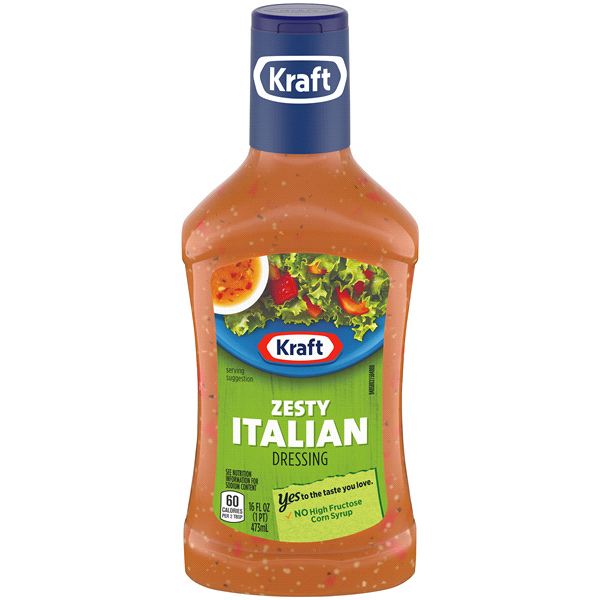 slide 1 of 1, Kraft Zesty Italian Dressing Bottle, 16 fl oz