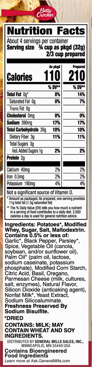 slide 12 of 12, Betty Crocker Parmesan & Herb Skillet Potatoes 4.2 oz, 4.2 oz