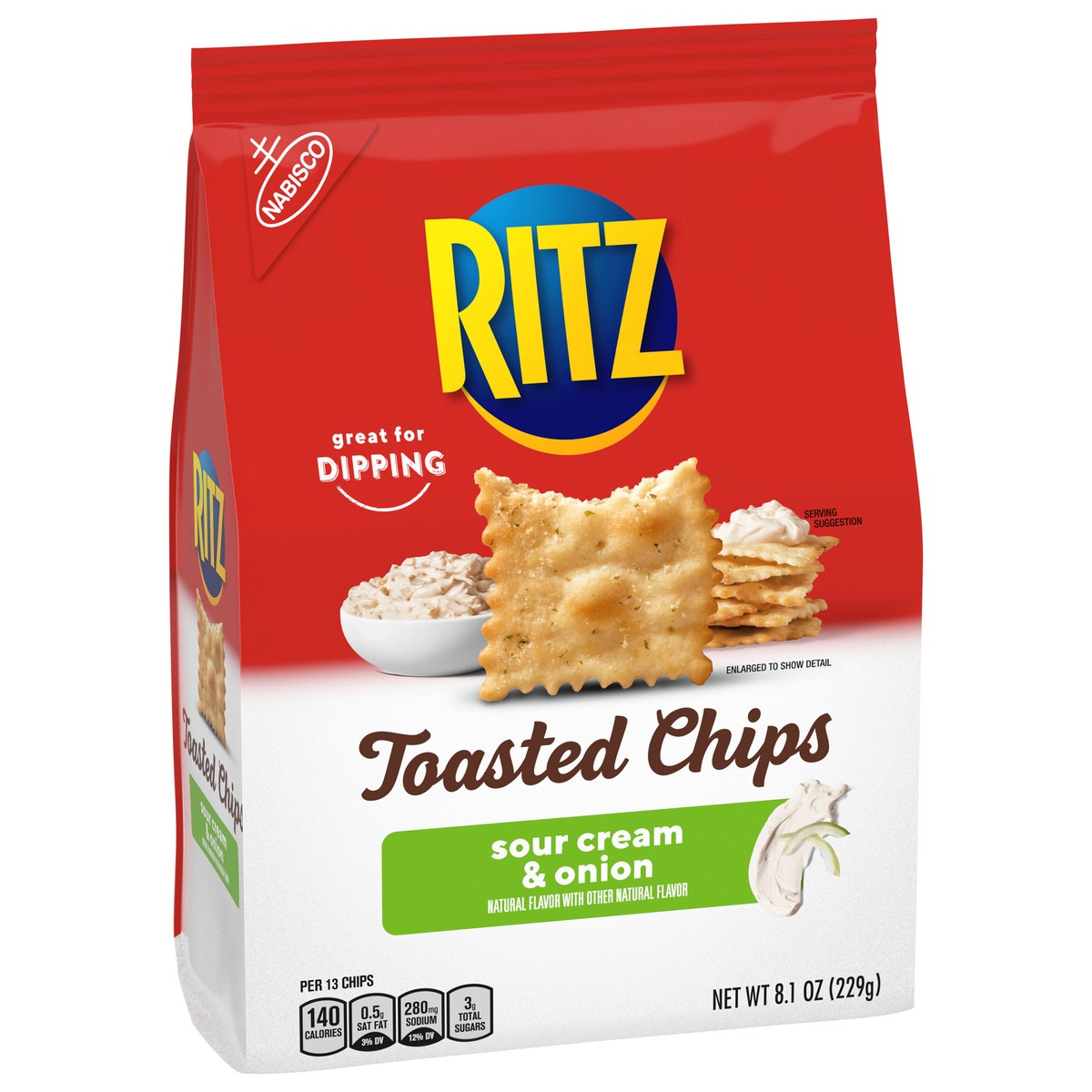 slide 2 of 9, Ritz Toasted Chips - Sour Cream & Onion - 8.1oz, 