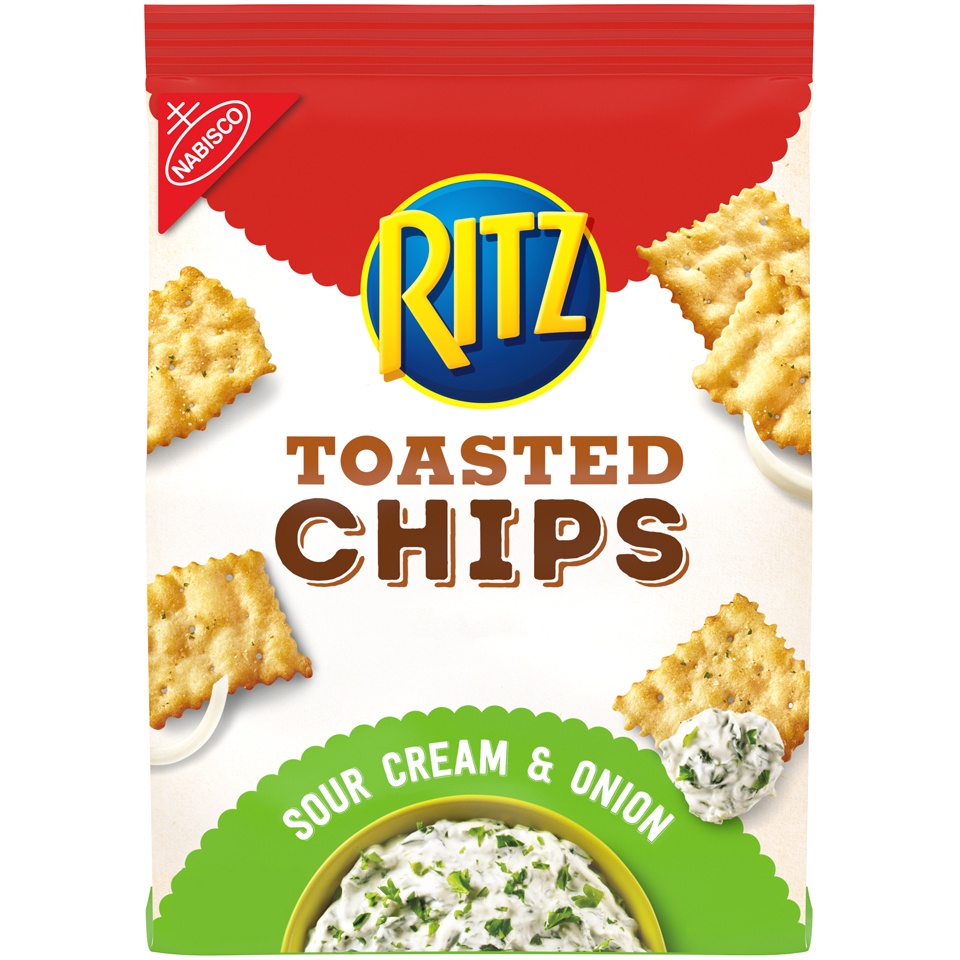 slide 3 of 9, Ritz Toasted Chips Sour Cream Onion, 8.1 oz