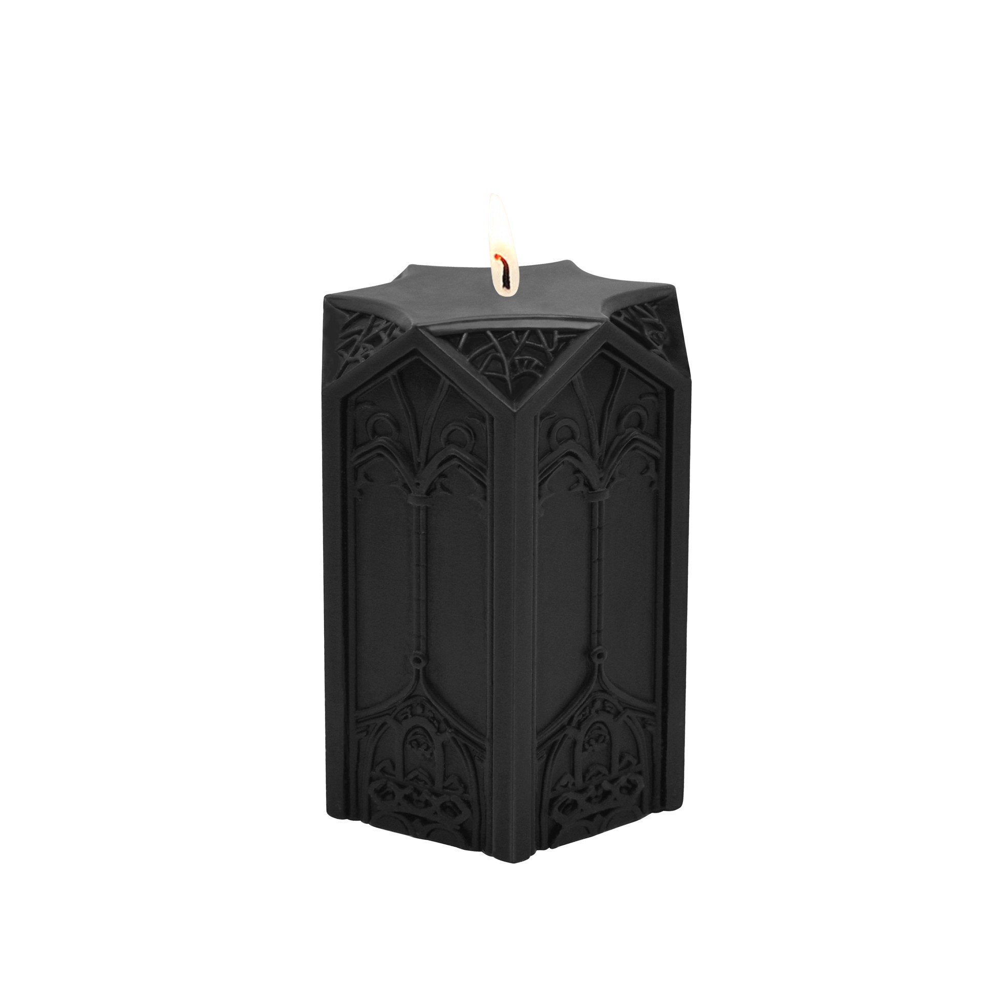 slide 2 of 2, 4" Black Cathedral Citrus Phantom Scented Candle By Ashland, 2.9 in x 2.9 in x 4 in