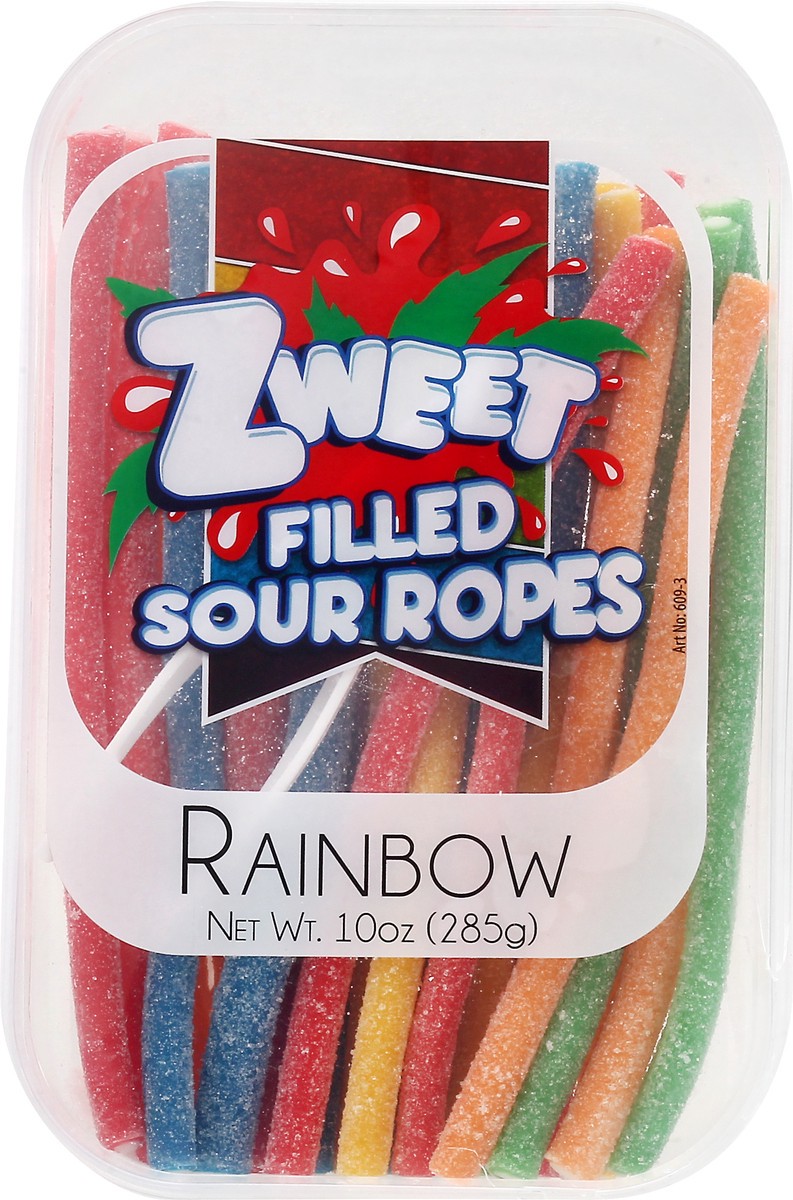 slide 9 of 13, Zweet Ropes Sour Rainbow Filled, 10 oz