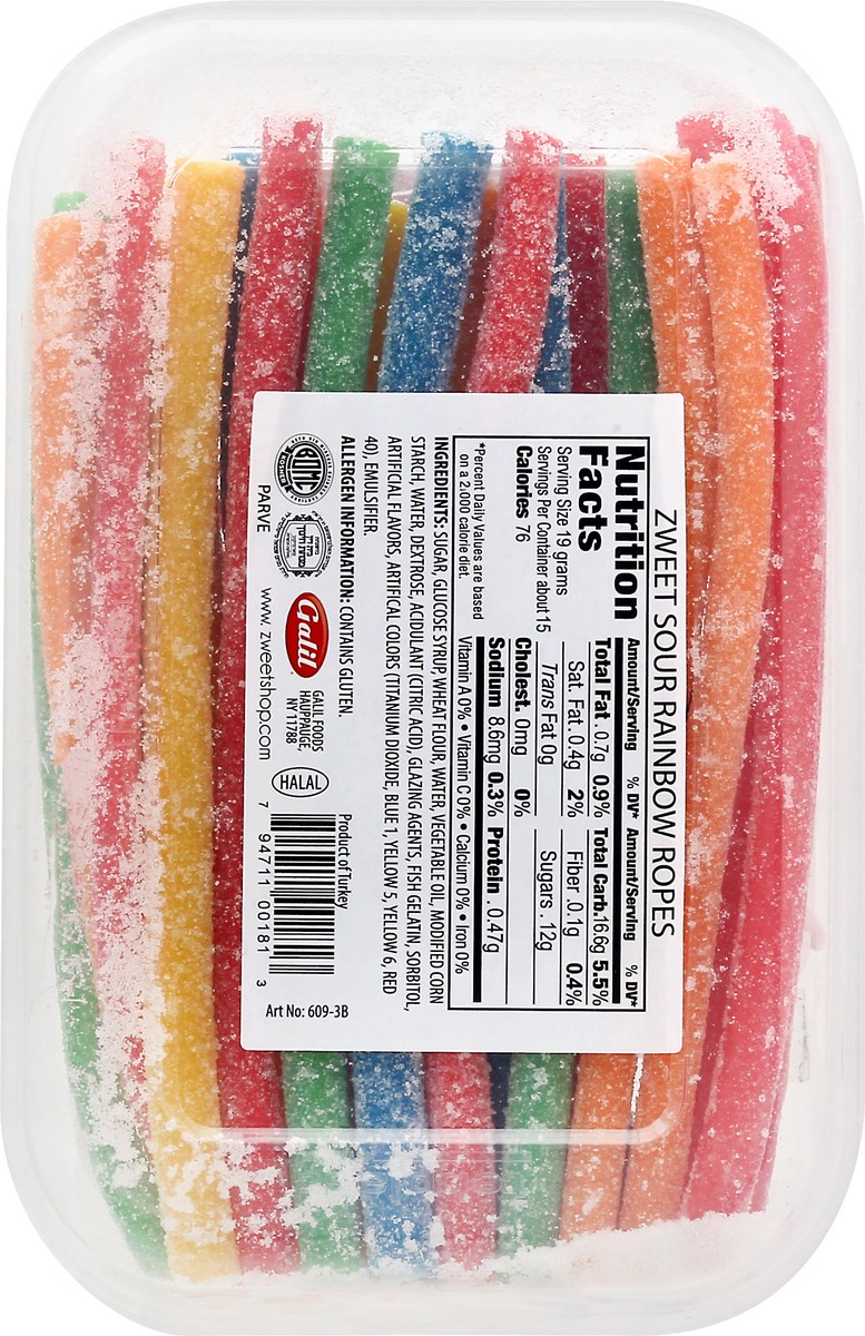 slide 5 of 13, Zweet Ropes Sour Rainbow Filled, 10 oz