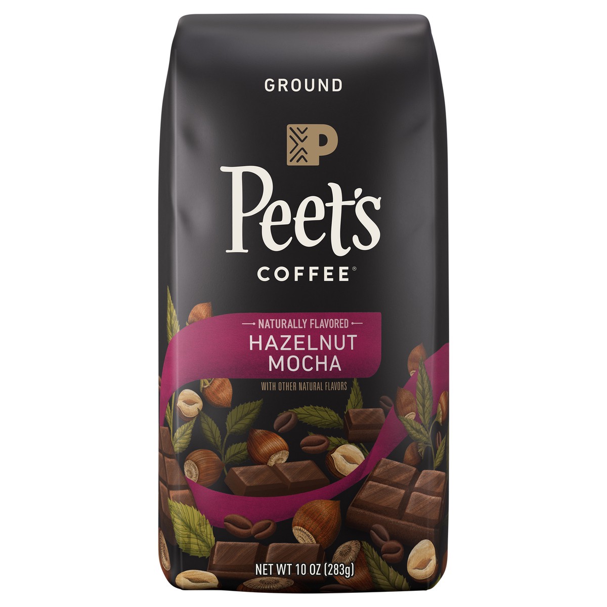 slide 5 of 8, Peet's Hazelnut Mocha Flavored Ground Coffee, 10 oz
