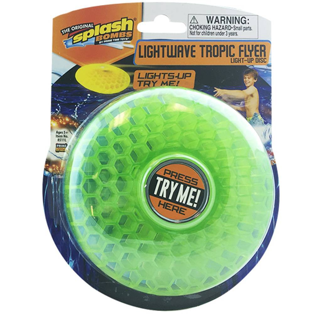 slide 3 of 6, Splash Bombs Lightwave Tropic Flyer Light-up Waterproof Flying Disc, Colors May Vary, 1 ct