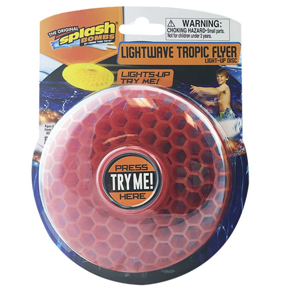 slide 6 of 6, Splash Bombs Lightwave Tropic Flyer Light-up Waterproof Flying Disc, Colors May Vary, 1 ct