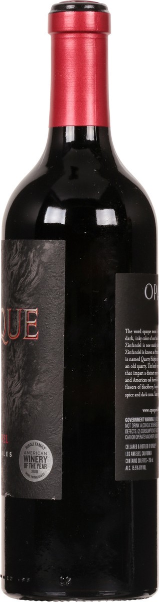 slide 7 of 9, Opaque Zinfandel Paso Robles Red Wine 750mL, 750 ml